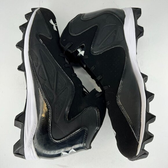 Under Armour Mens 1247242-001 Black Synthetic Lace Up Size 12 Football Cleats - Picture 7 of 9